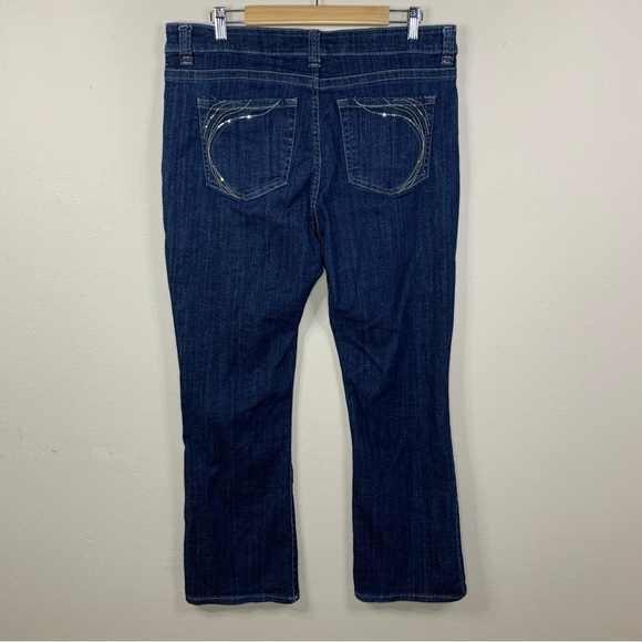 Size 18 Lee Slender Secret Blue Denim Jeans Bootcut Stretch - Picture 5 of 12